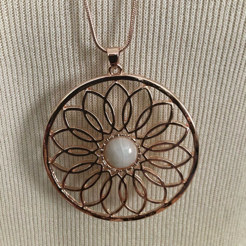 Charming Charlie Rose Gold Pendant Necklace
